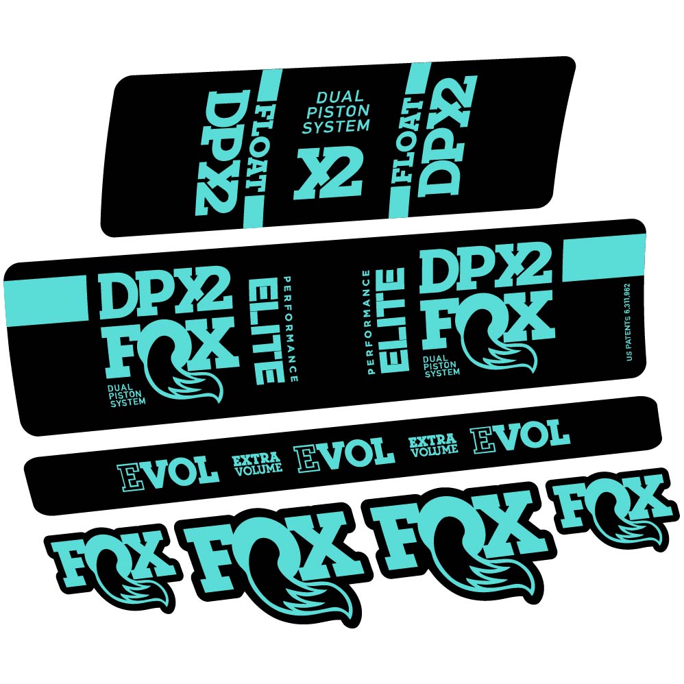 Stickers Fox Elite DPX2 2019 compatibles Autocollants amortisseur