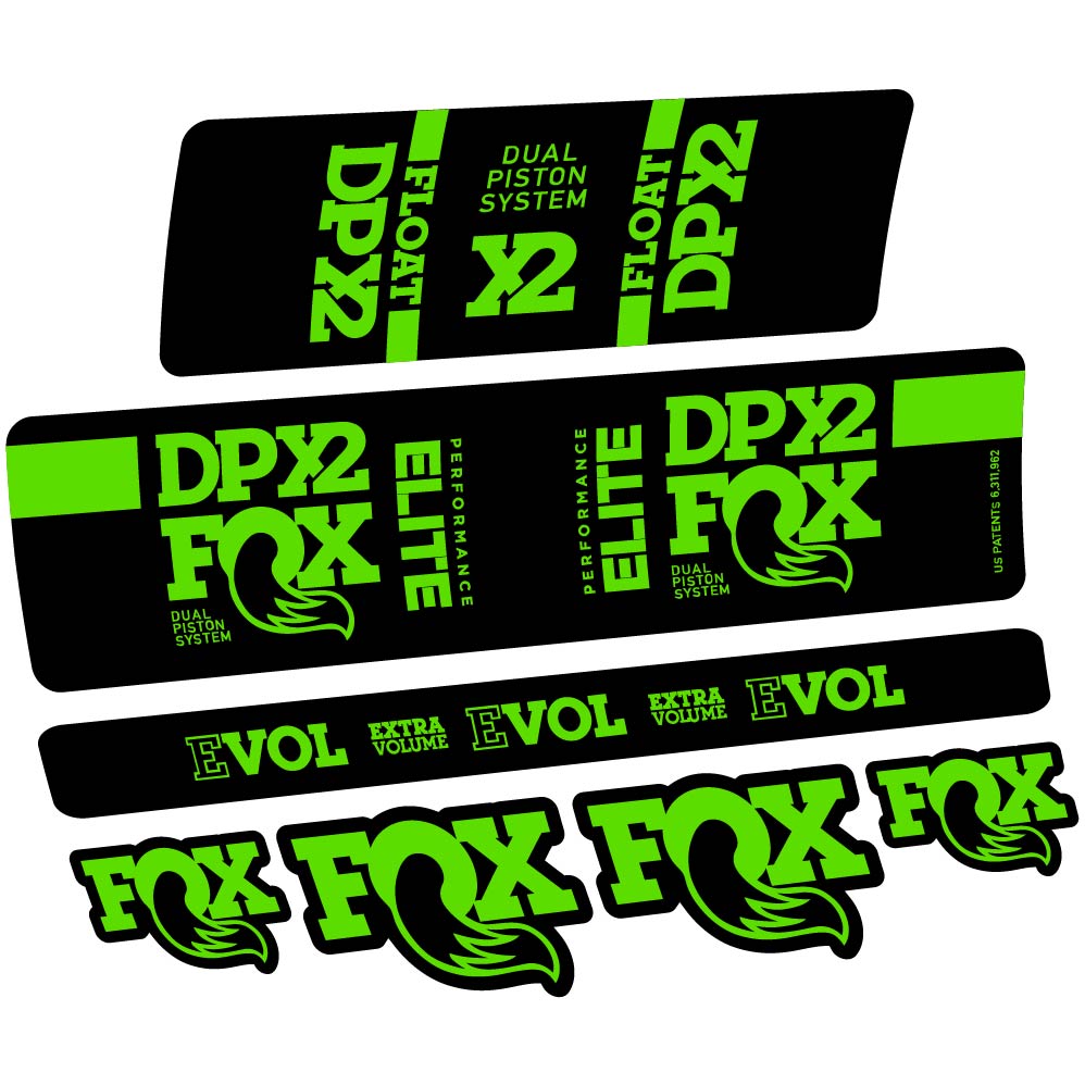 Stickers Fox Elite DPX2 2019 compatibles Autocollants amortisseur