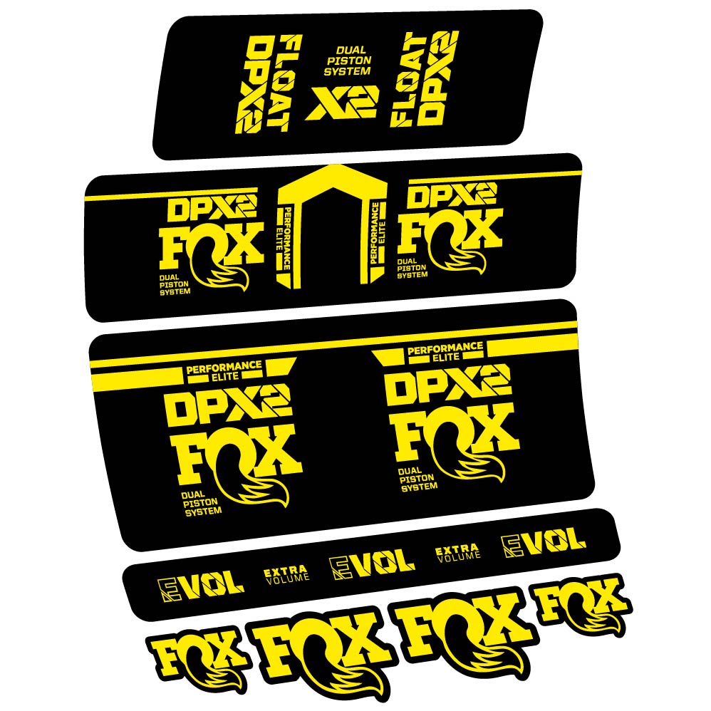 Stickers Fox DPX2 Performace Elite 2021 compatibles Autocollants amortisseur