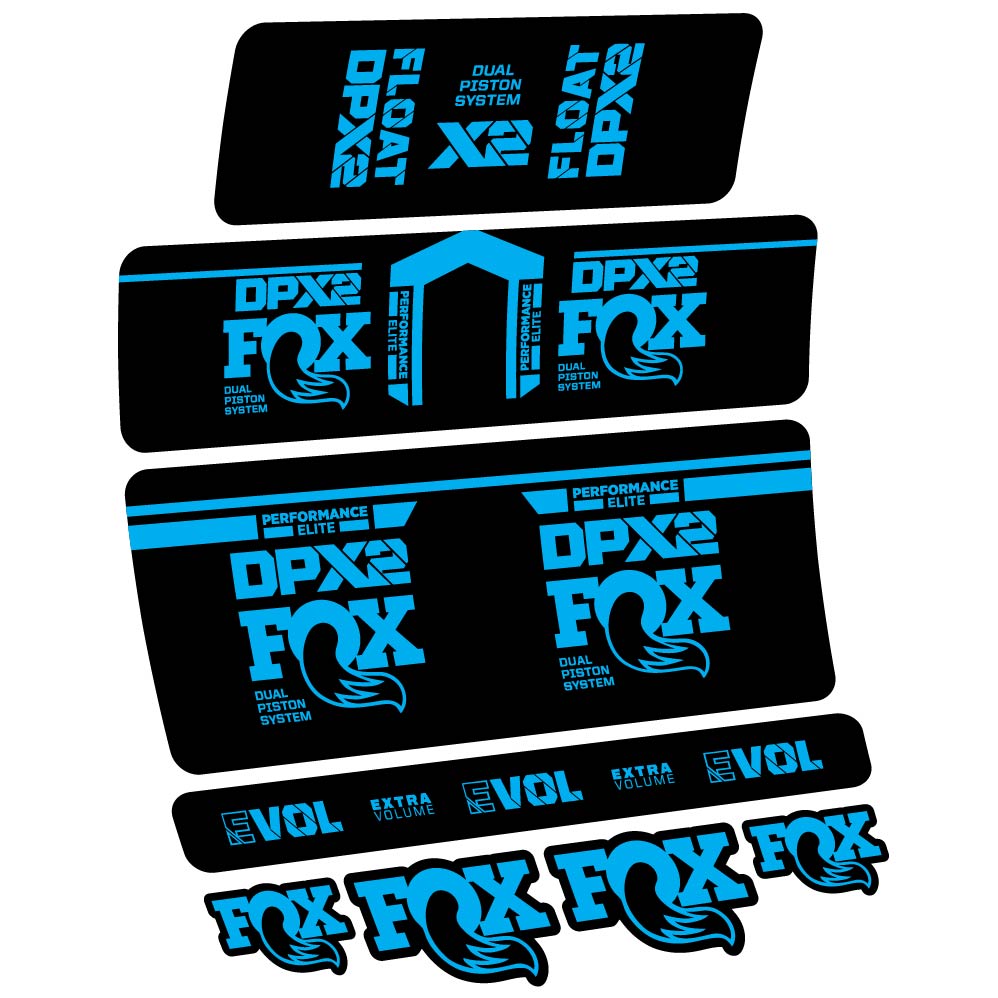 Stickers Fox DPX2 Performace Elite 2021 compatibles Autocollants amortisseur