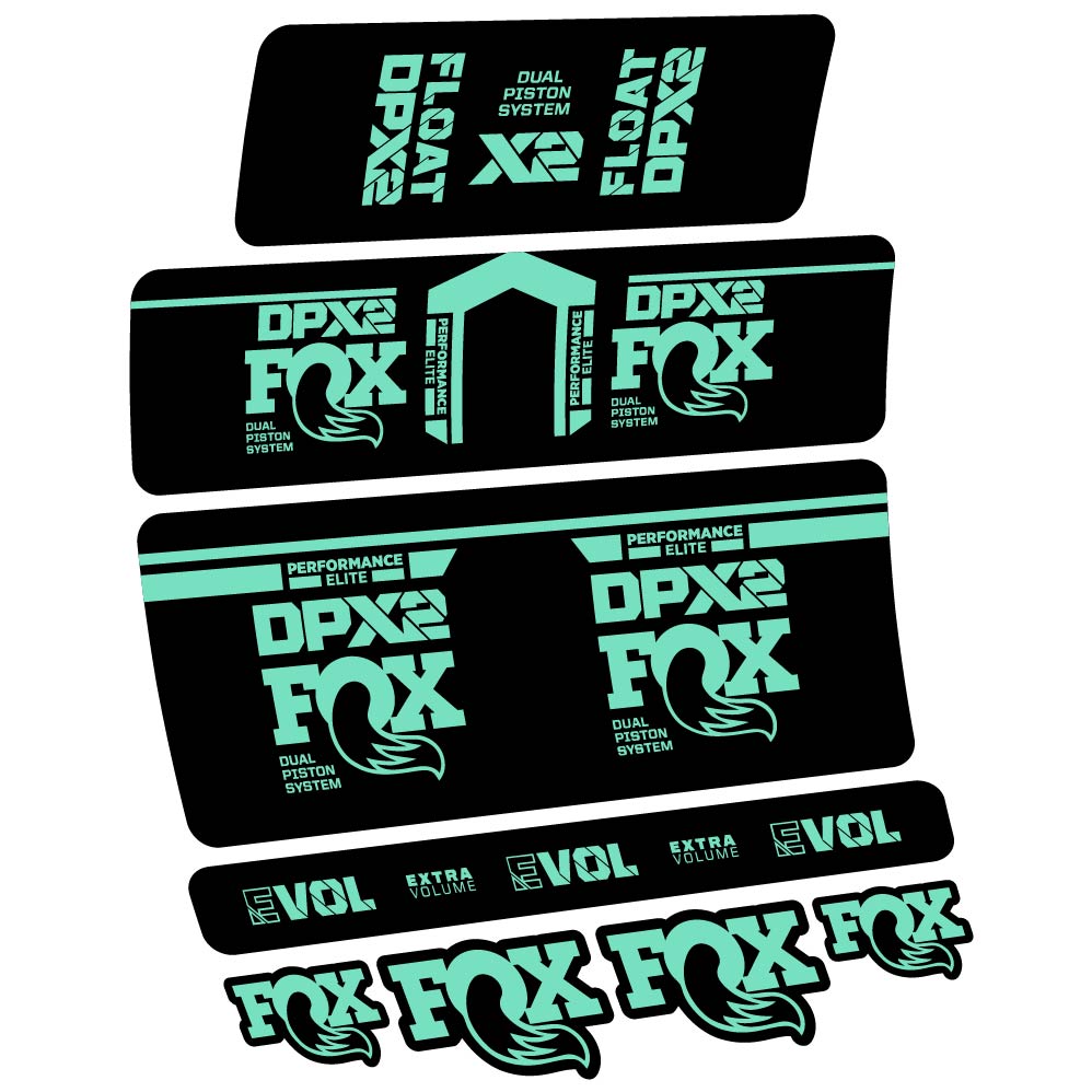 Stickers Fox DPX2 Performace Elite 2021 compatibles Autocollants amortisseur