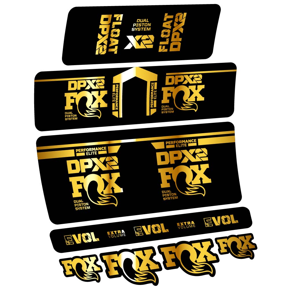 Stickers Fox DPX2 Performace Elite 2021 compatibles Autocollants amortisseur