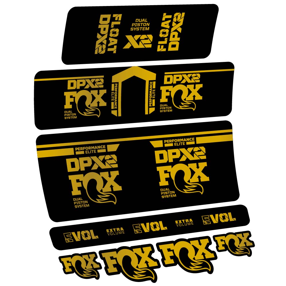 Stickers Fox DPX2 Performace Elite 2021 compatibles Autocollants amortisseur