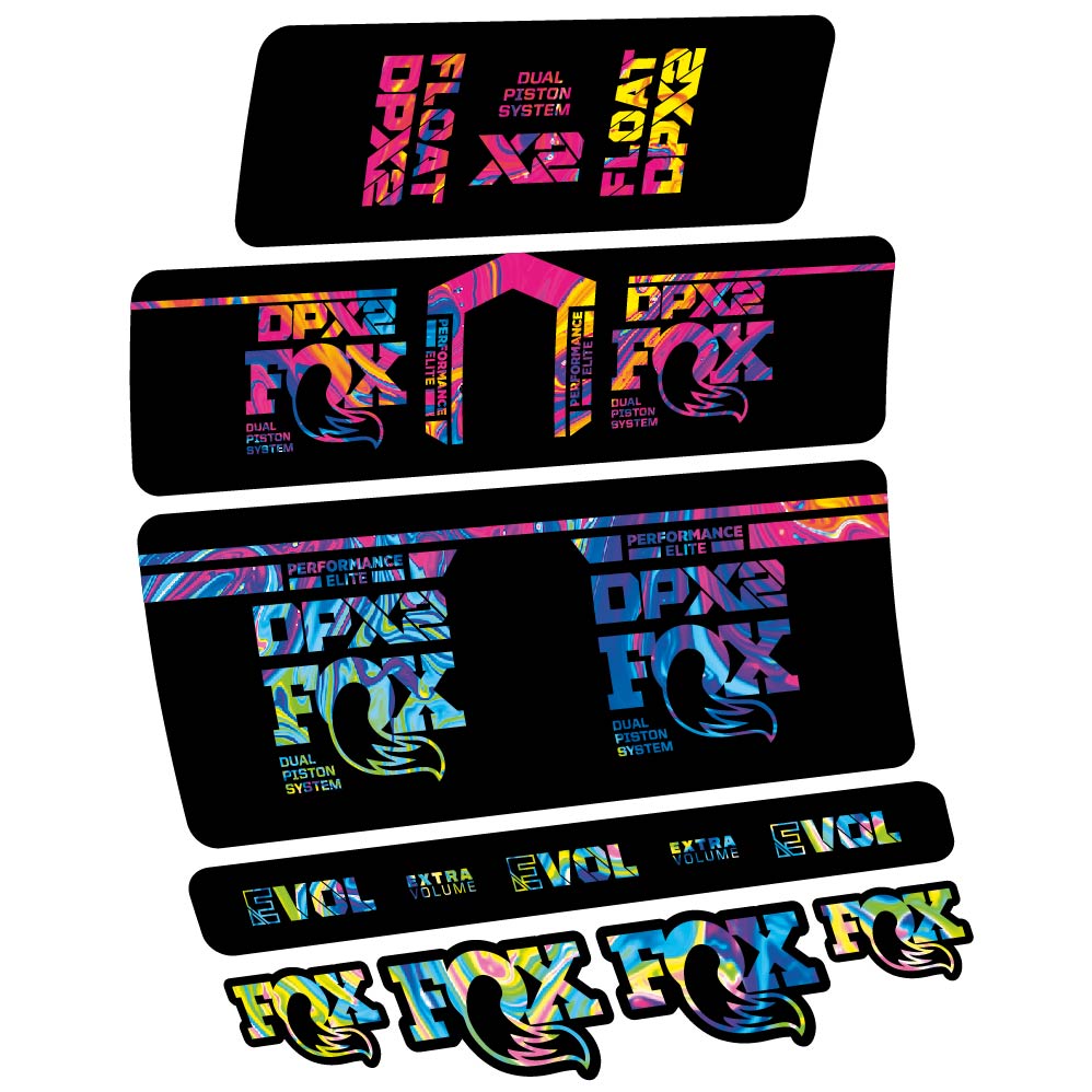 Stickers Fox DPX2 Performace Elite 2021 compatibles Autocollants amortisseur