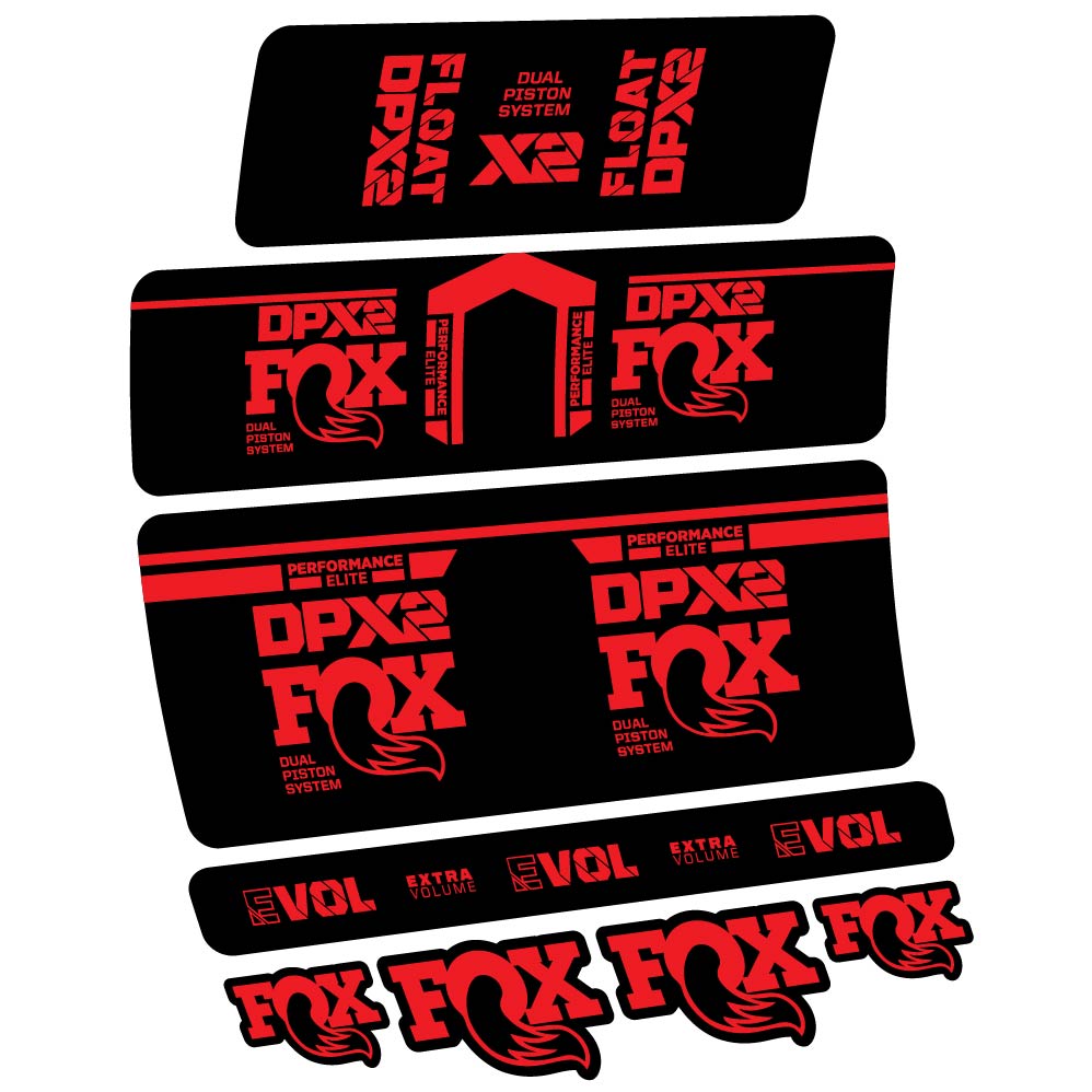 Stickers Fox DPX2 Performace Elite 2021 compatibles Autocollants amortisseur