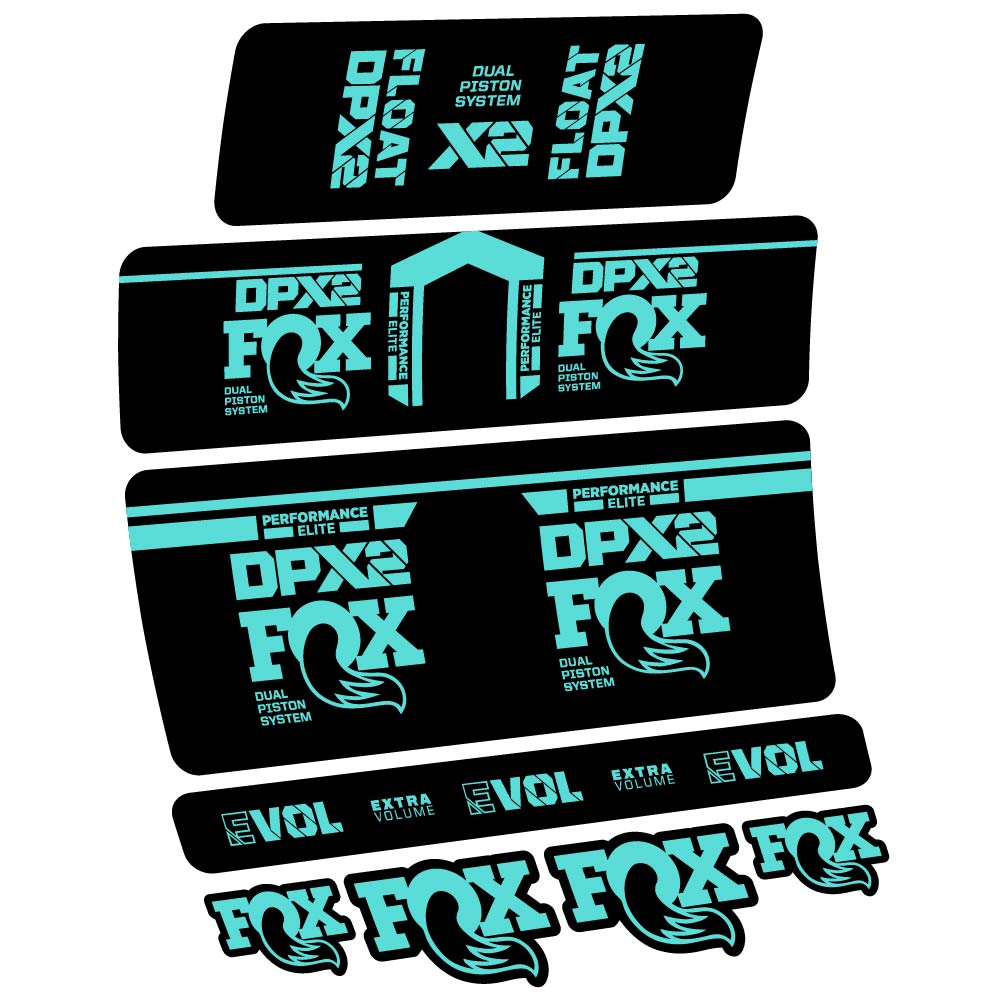 Stickers Fox DPX2 Performace Elite 2021 compatibles Autocollants amortisseur
