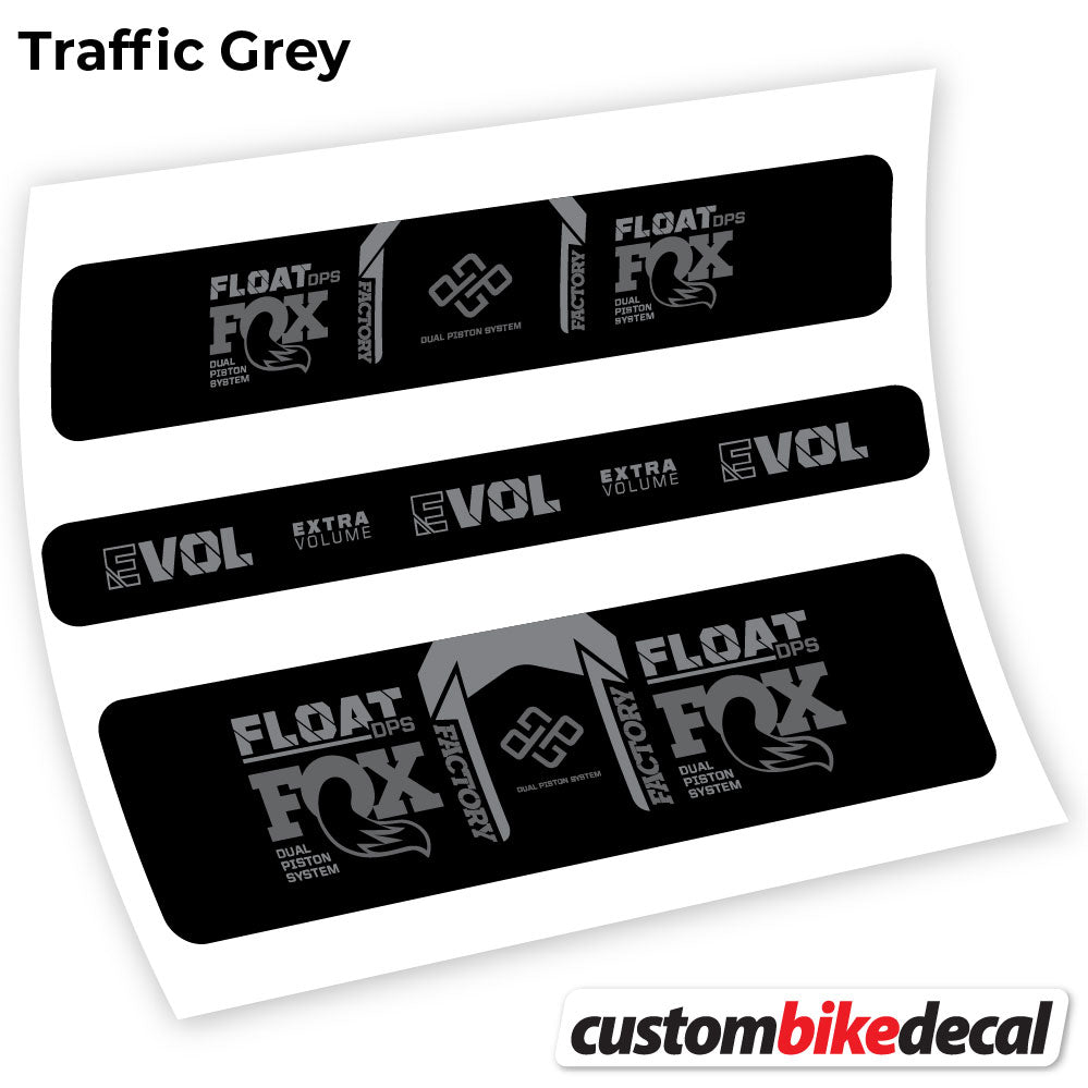 Trafc Grey decal for Fox DPS Factory 2021 Remote rear shock – bike sticker vinyl
