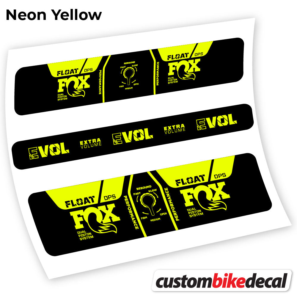 Neon Yellow decal for Fox DPS Performance 2021 rear shock – bike sticker vinyl