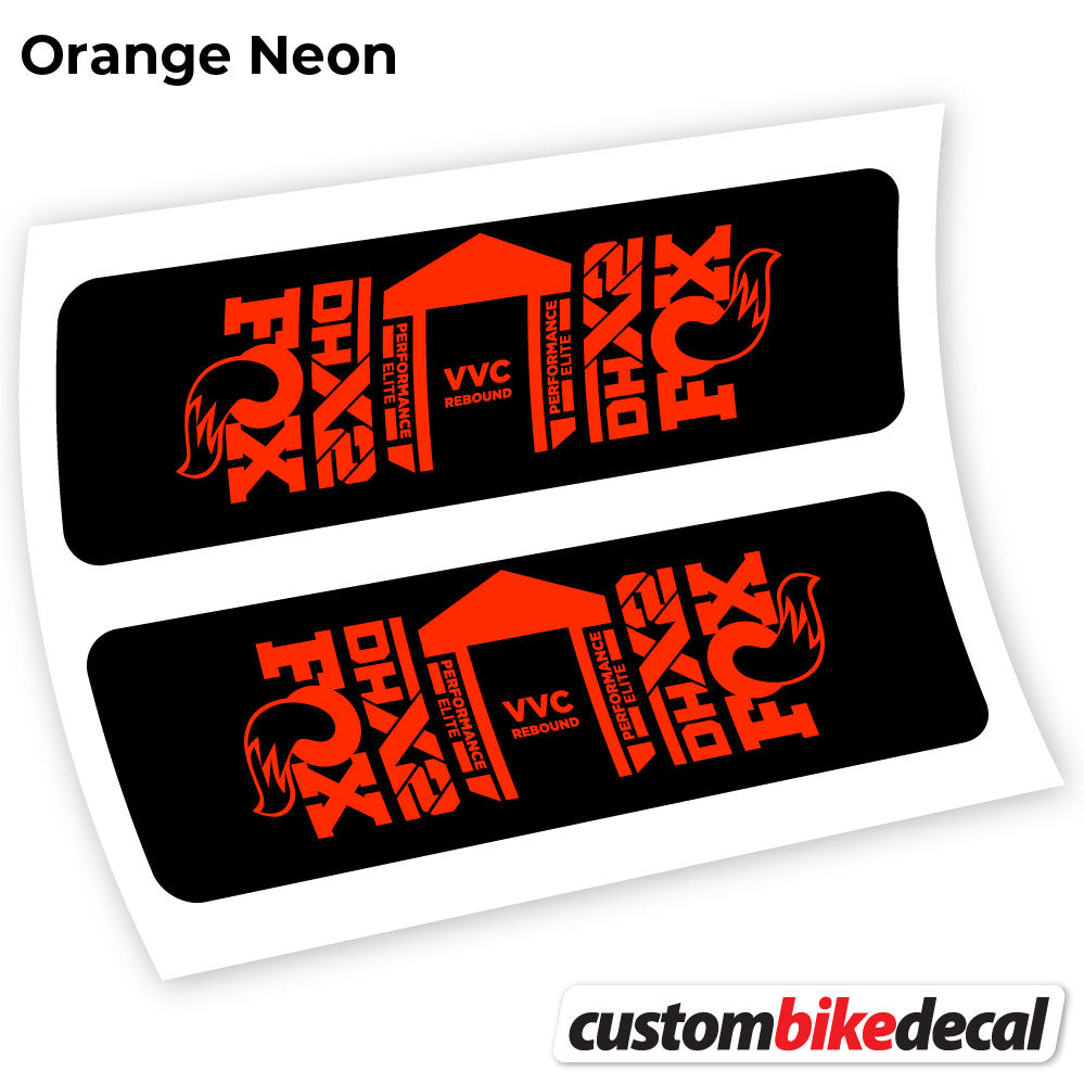 Orange Neon decal for Fox DHX2 Elite 2021 rear shock – bike sticker vinyl