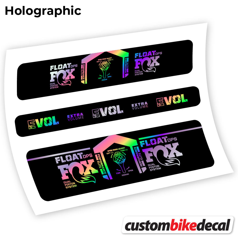 Hollographic decal for Fox DPS Elite 2021 rear shock – bike sticker vinyl