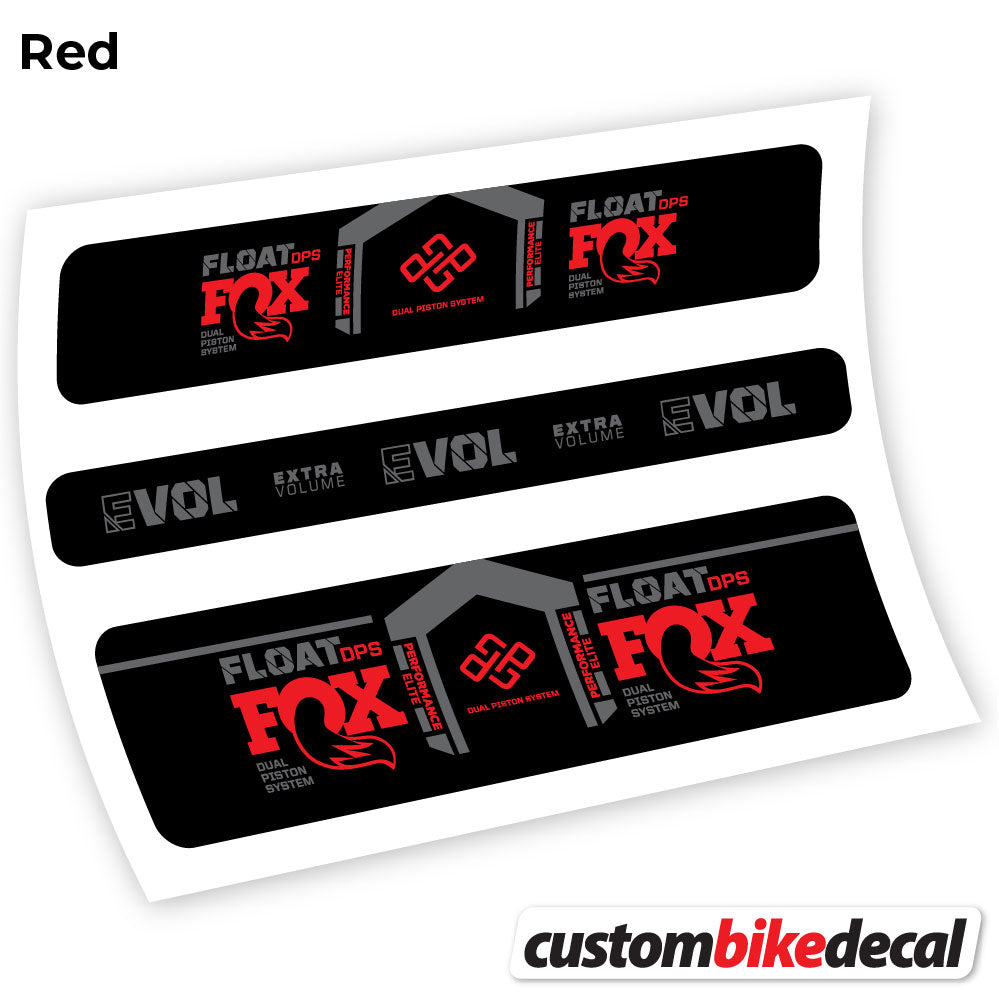 Red decal for Fox DPS Performance Elite 2021 Remote rear shock – bike sticker vinyl