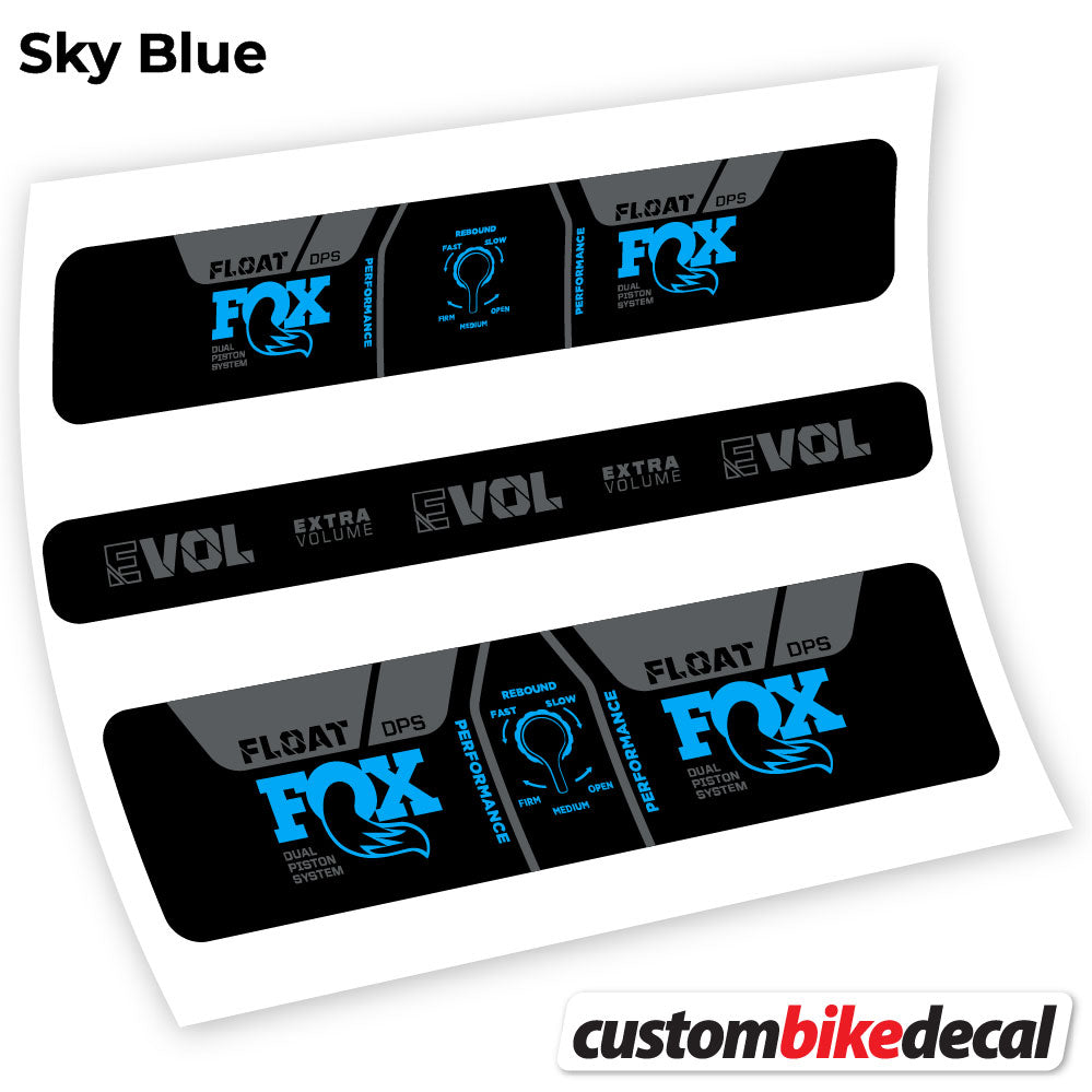Sky Blue decal for Fox DPS Performance 2021 rear shock – bike sticker vinyl