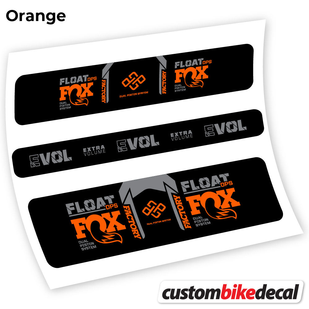 Orange decal for Fox DPS Factory 2021 Remote rear shock – bike sticker vinyl