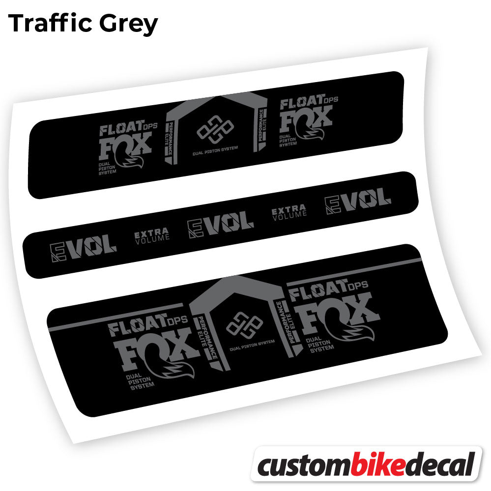 Trac Grey decal for Fox DPS Performance Elite 2021 Remote rear shock – bike sticker vinyl
