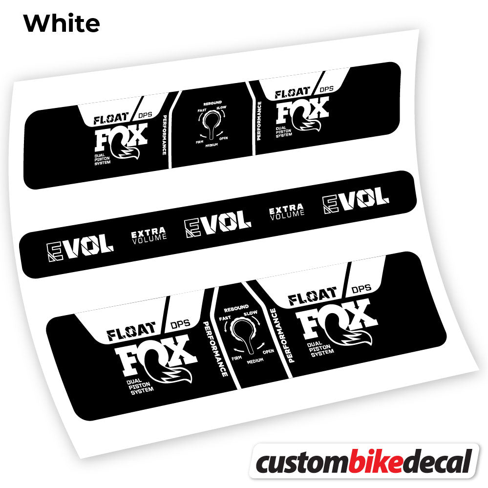 White decal for Fox DPS Performance 2021 rear shock – bike sticker vinyl