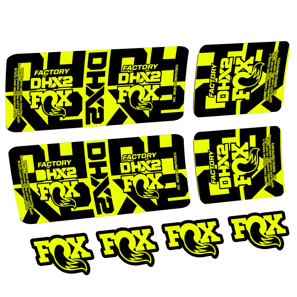 Stickers Fox DHX2 Factory compatibles Autocollants amortisseur VTT