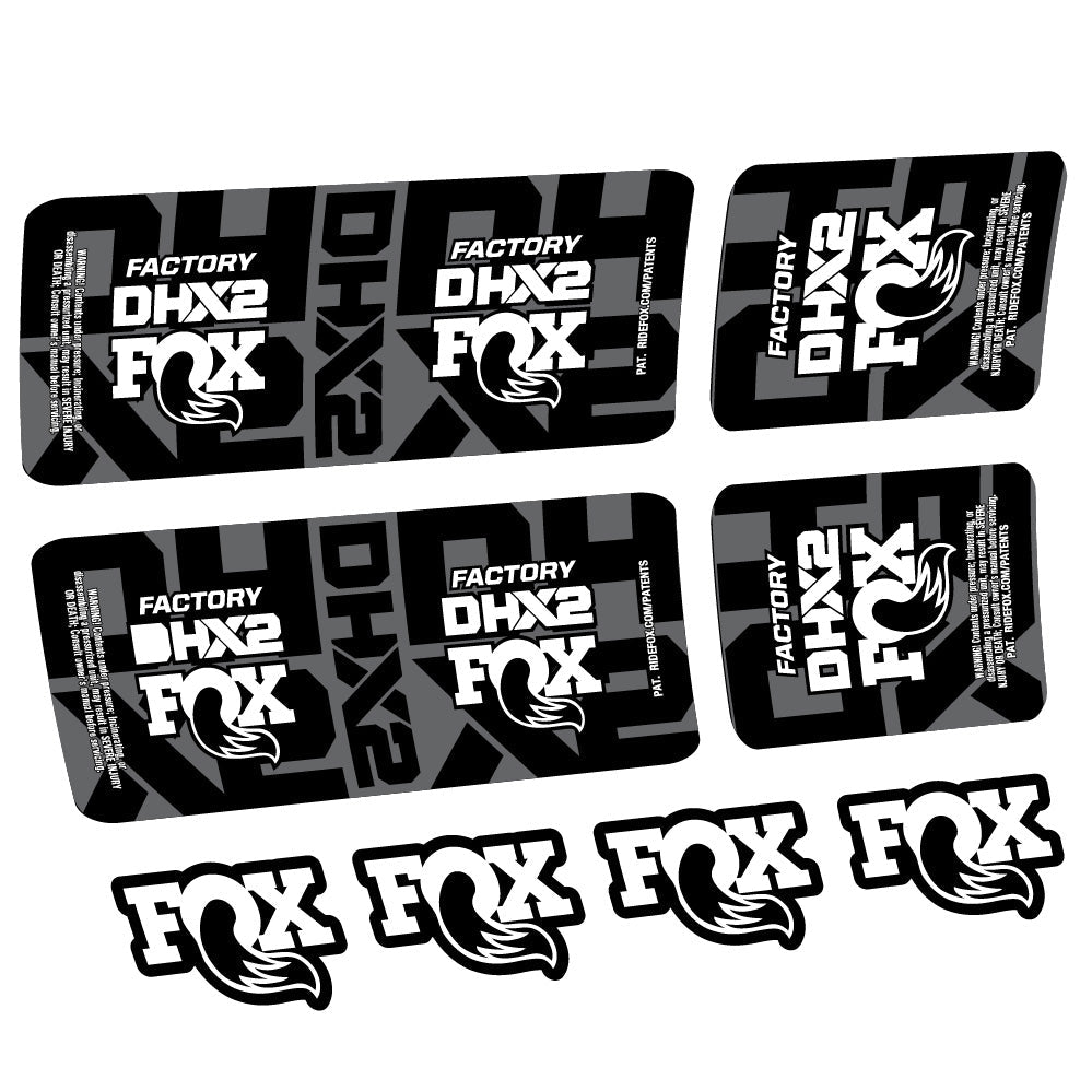Stickers Fox DHX2 Factory compatibles Autocollants amortisseur VTT