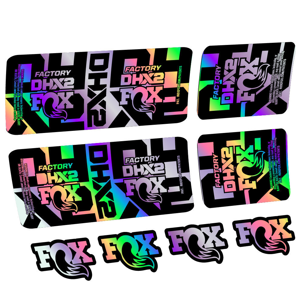 Stickers Fox DHX2 Factory compatibles Autocollants amortisseur VTT
