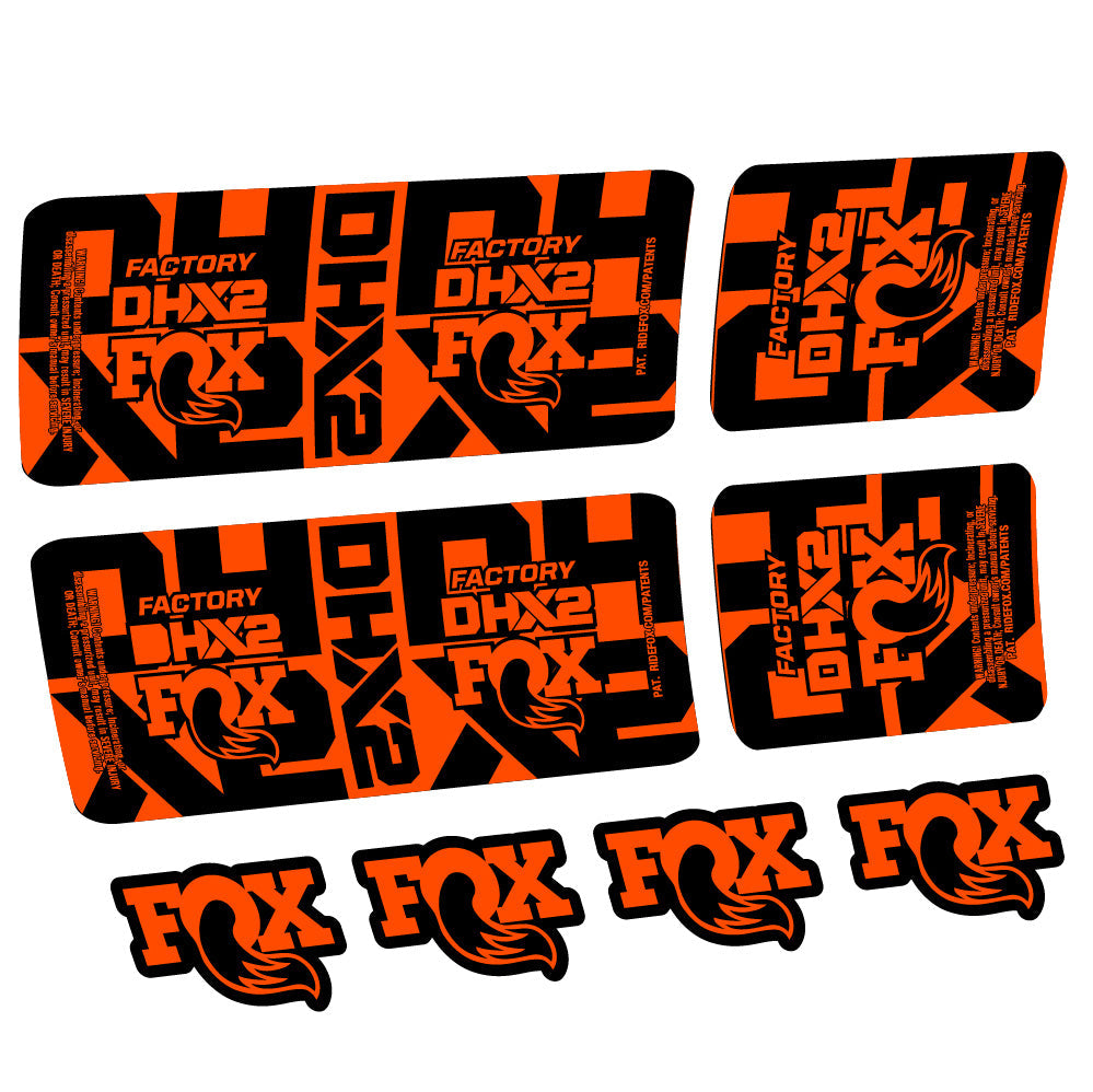 Stickers Fox DHX2 Factory compatibles Autocollants amortisseur VTT