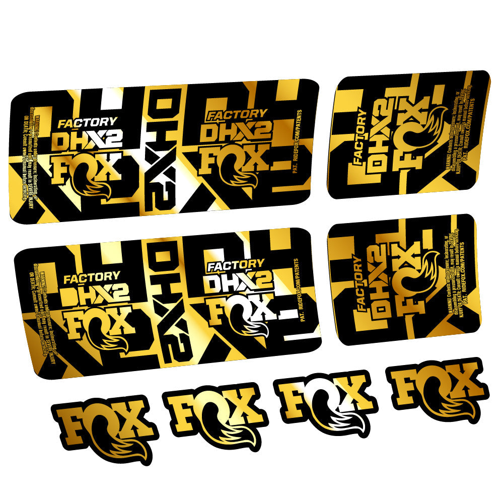 Stickers Fox DHX2 Factory compatibles Autocollants amortisseur VTT