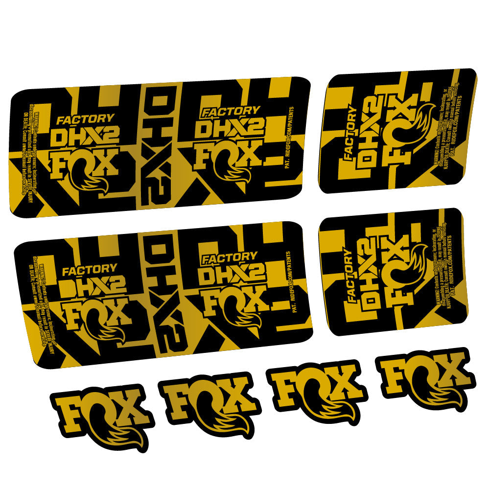 Stickers Fox DHX2 Factory compatibles Autocollants amortisseur VTT