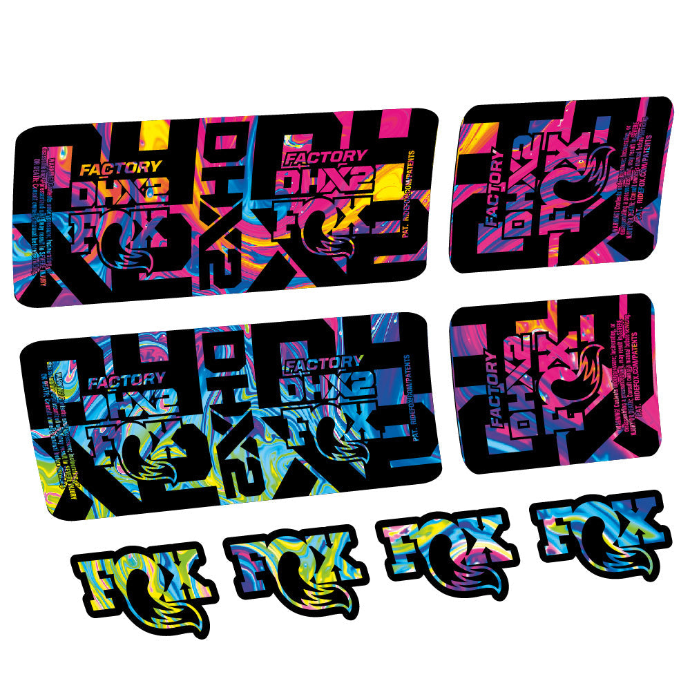 Stickers Fox DHX2 Factory compatibles Autocollants amortisseur VTT