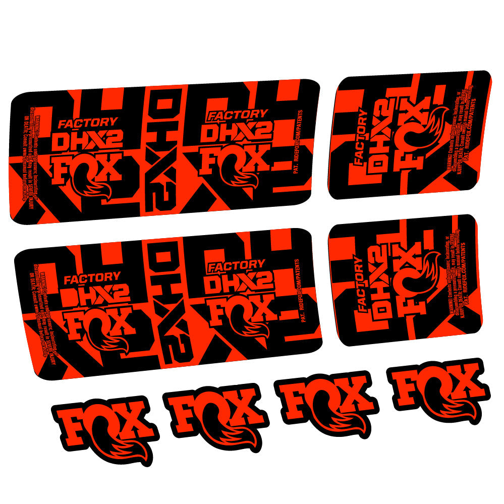 Stickers Fox DHX2 Factory compatibles Autocollants amortisseur VTT
