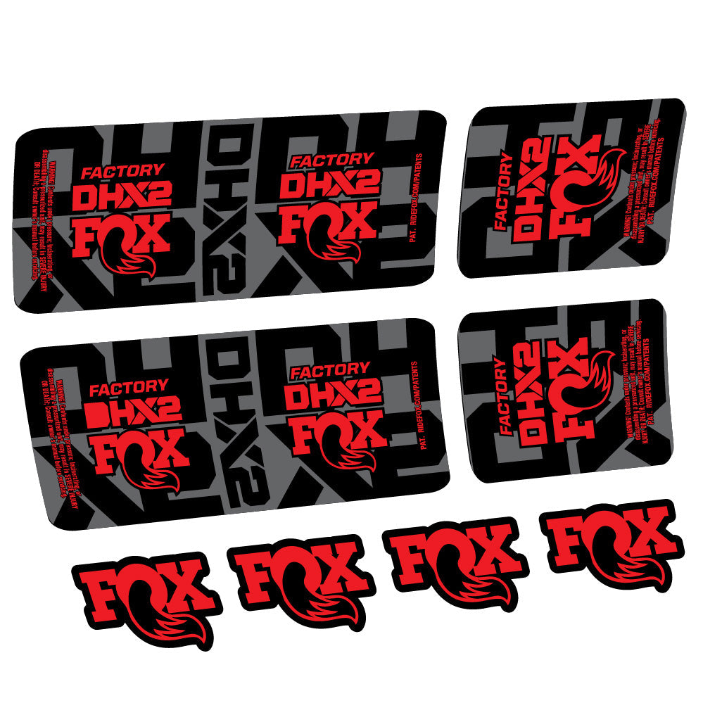 Stickers Fox DHX2 Factory compatibles Autocollants amortisseur VTT