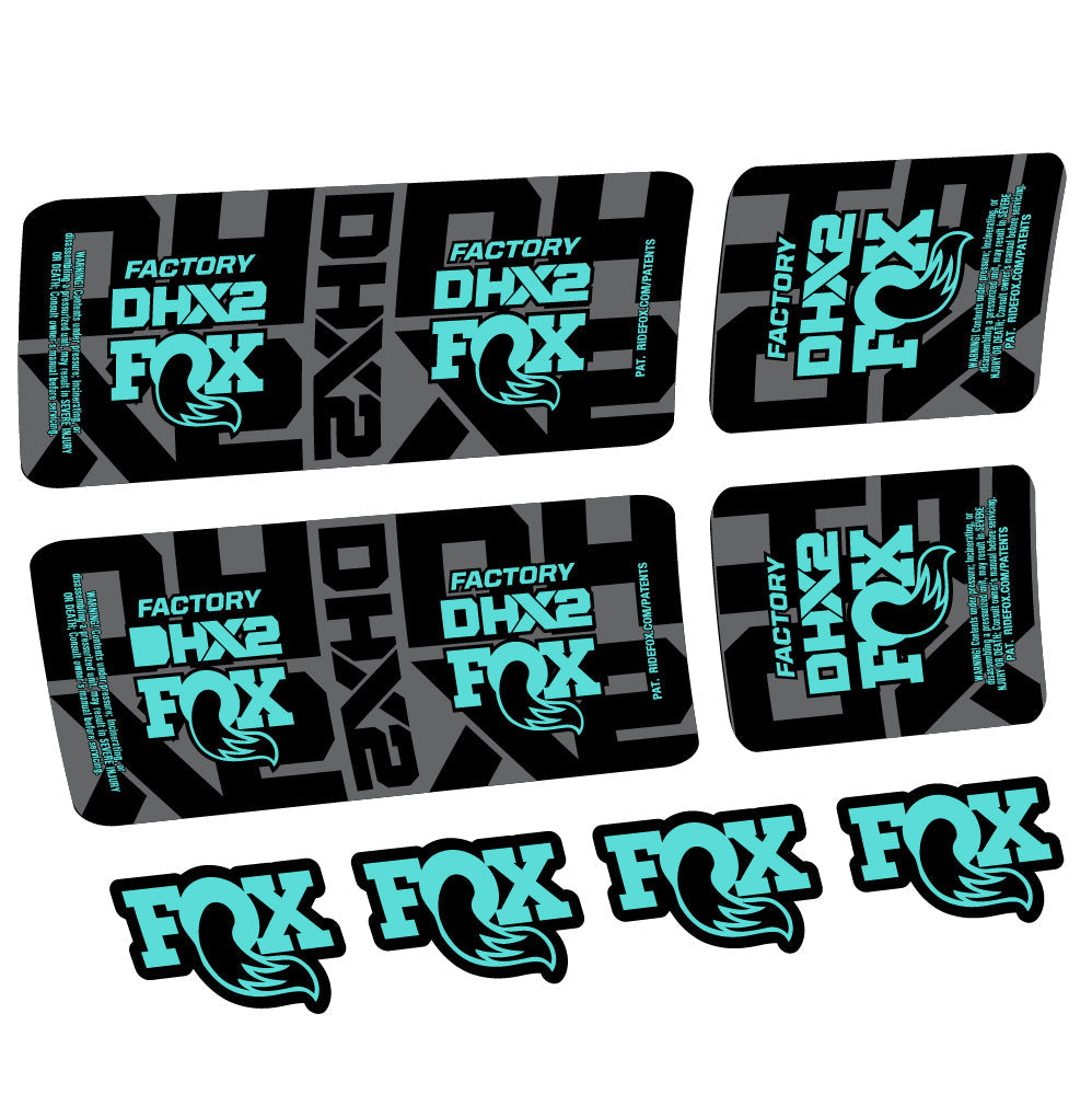 Stickers Fox DHX2 Factory compatibles Autocollants amortisseur VTT