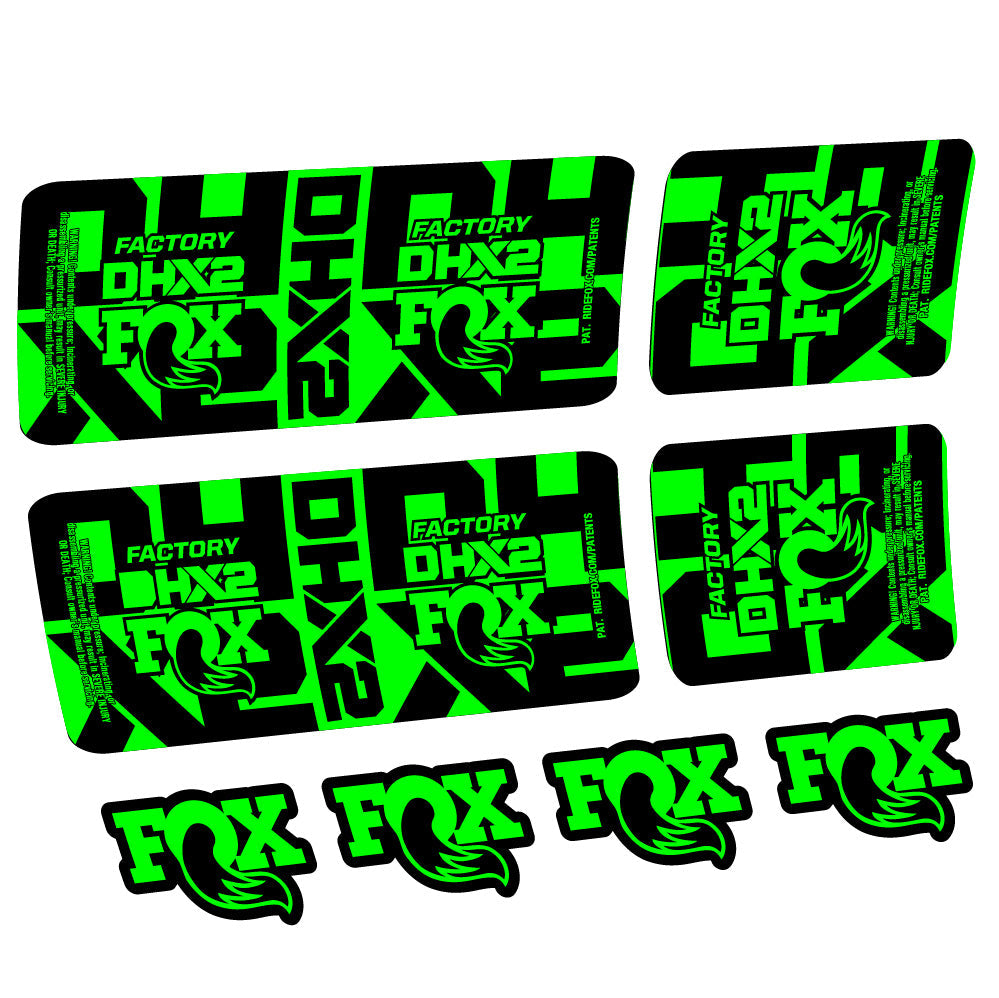 Stickers Fox DHX2 Factory compatibles Autocollants amortisseur VTT