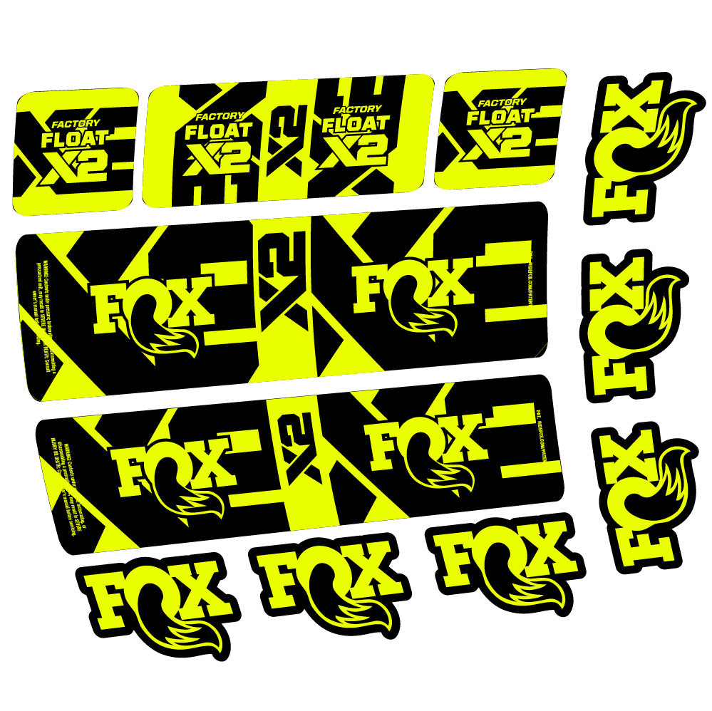 Stickers Fox Float X2 Factory compatibles - Autocollants amortisseur VTT