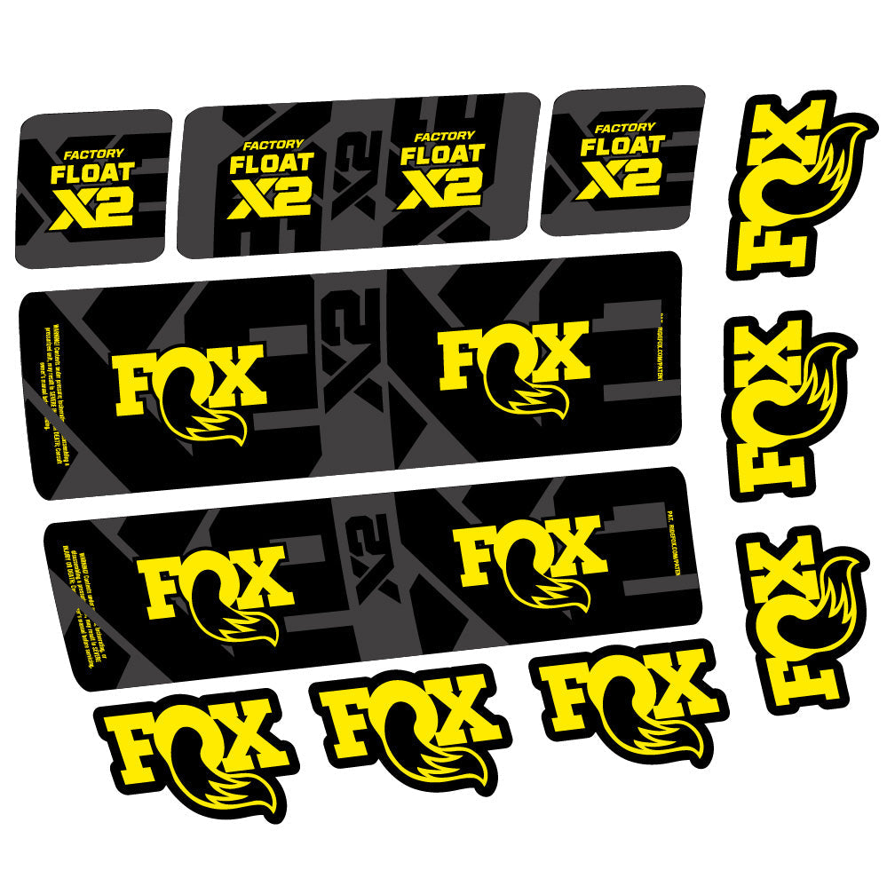 Stickers Fox Float X2 Factory compatibles - Autocollants amortisseur VTT