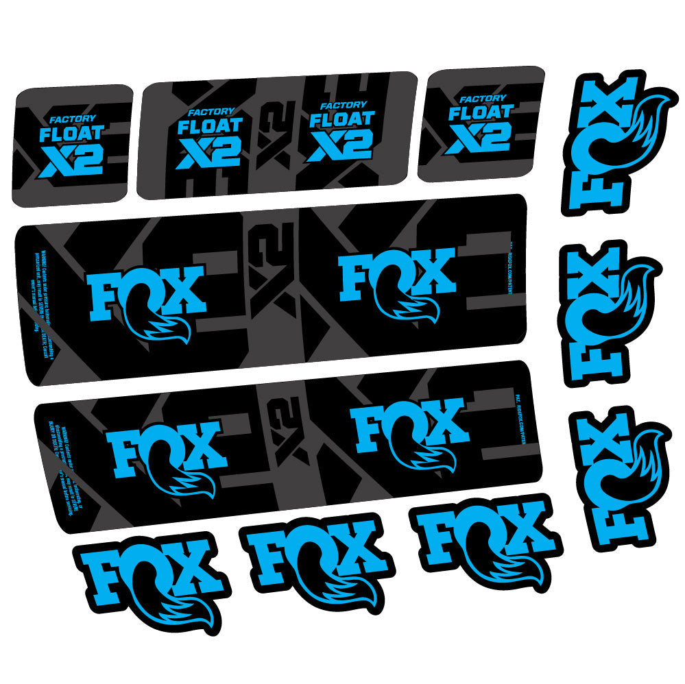 Stickers Fox Float X2 Factory compatibles - Autocollants amortisseur VTT