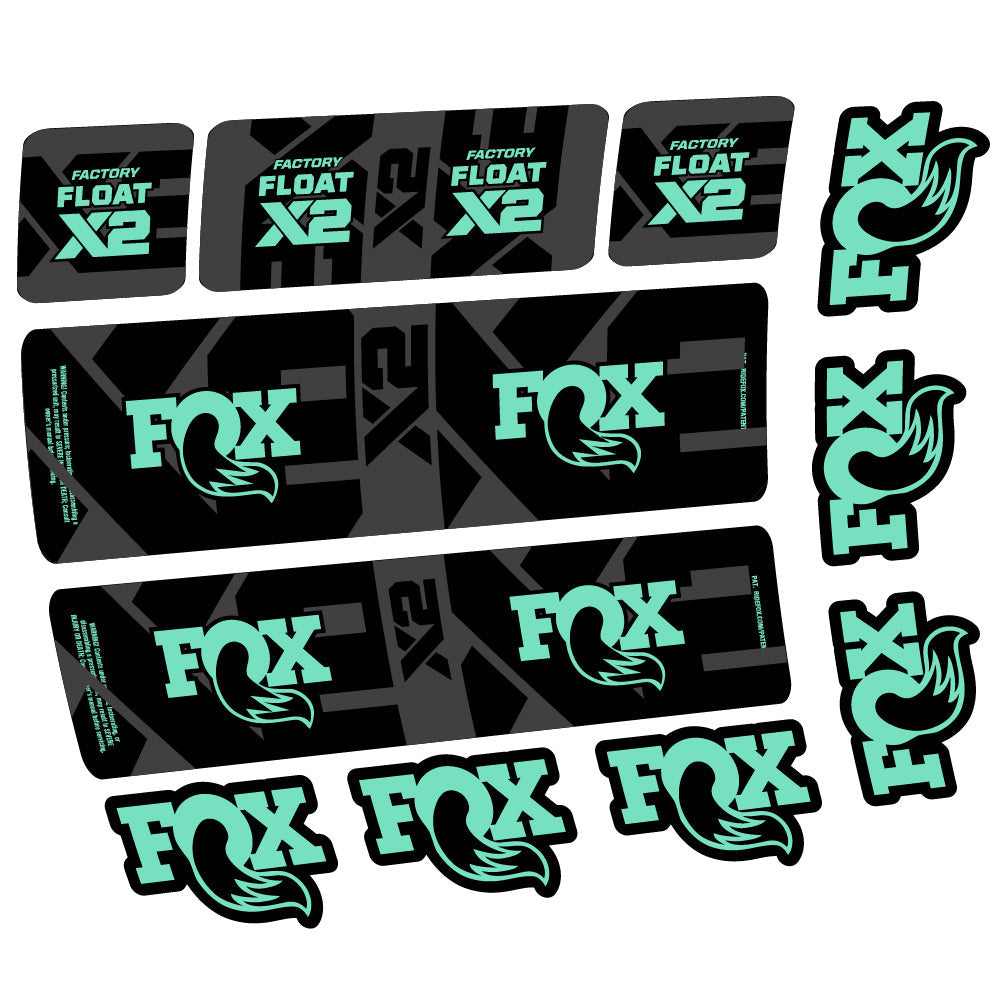 Stickers Fox Float X2 Factory compatibles - Autocollants amortisseur VTT
