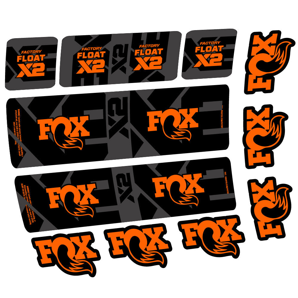 Stickers Fox Float X2 Factory compatibles - Autocollants amortisseur VTT