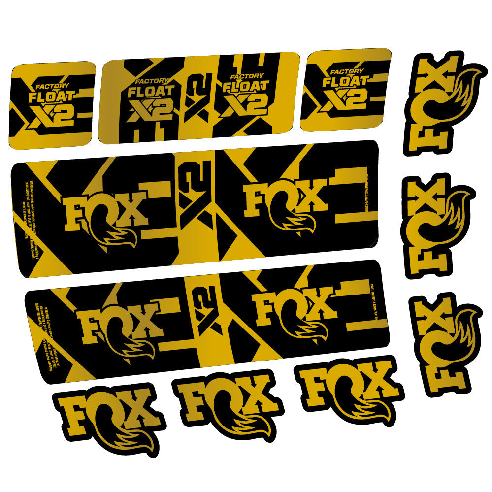 Stickers Fox Float X2 Factory compatibles - Autocollants amortisseur VTT