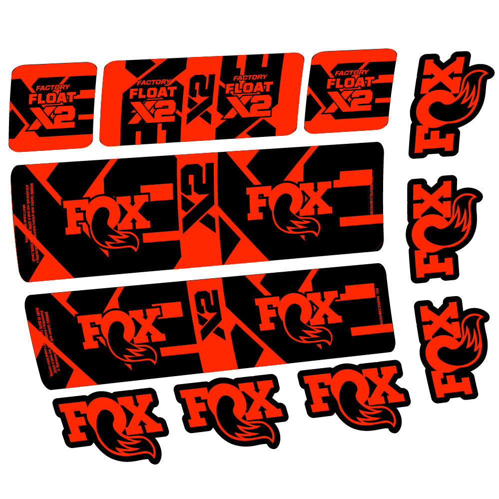 Stickers Fox Float X2 Factory compatibles - Autocollants amortisseur VTT