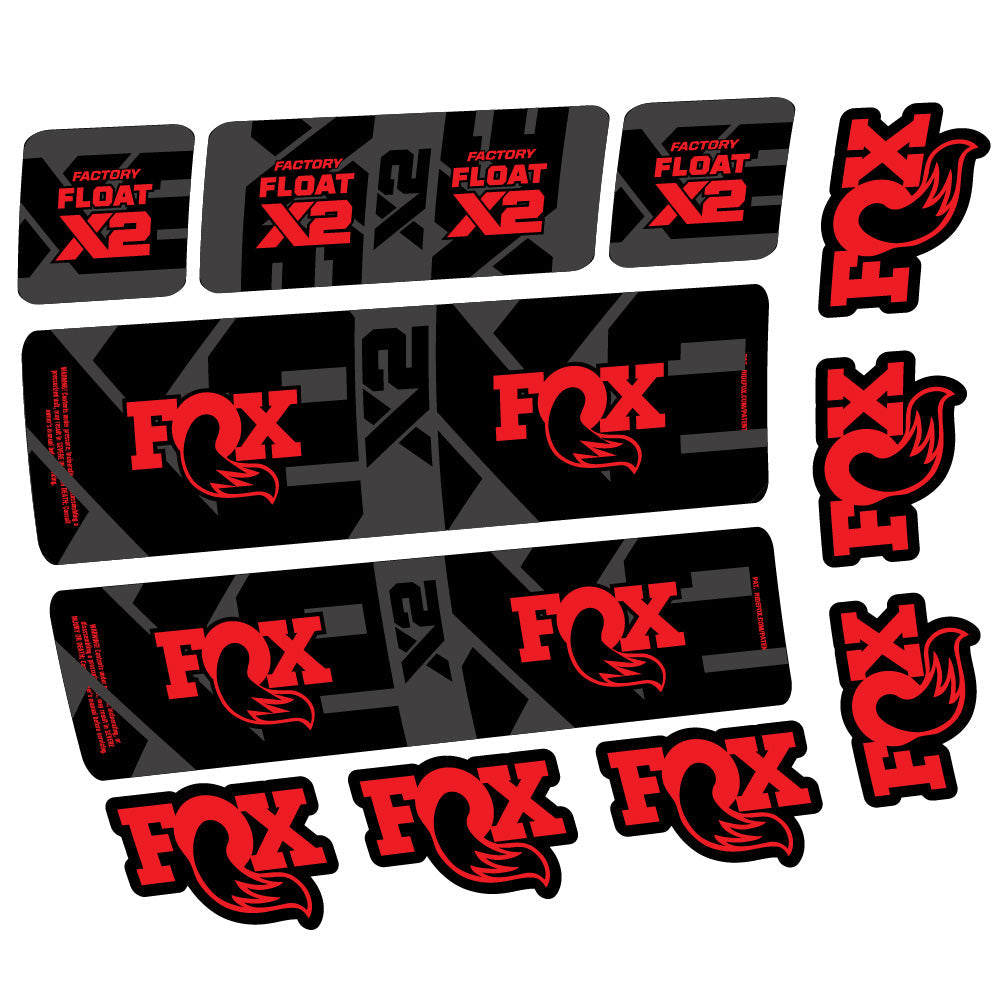Stickers Fox Float X2 Factory compatibles - Autocollants amortisseur VTT