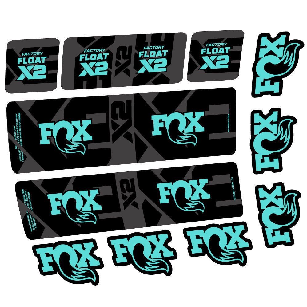 Stickers Fox Float X2 Factory compatibles - Autocollants amortisseur VTT