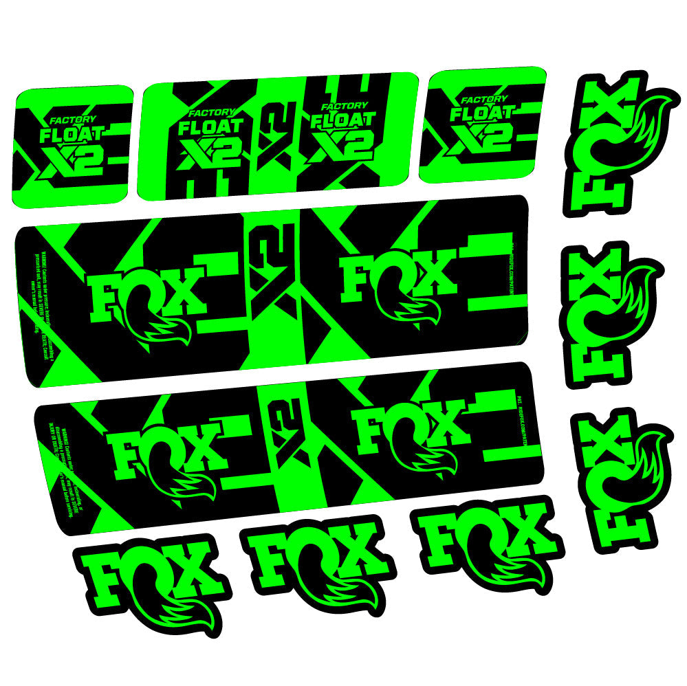 Stickers Fox Float X2 Factory compatibles - Autocollants amortisseur VTT