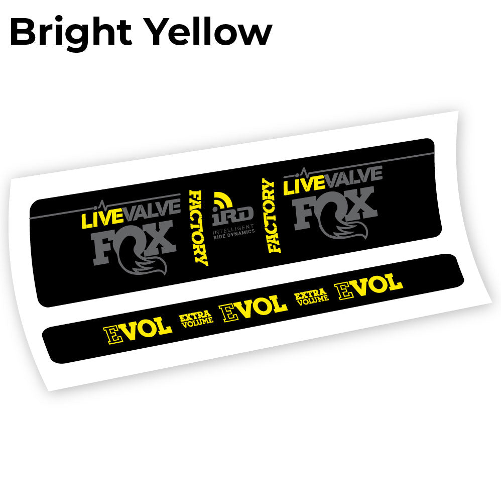 Stickers Fox Factory LiveValve IRD compatibles Autocollants amortisseur