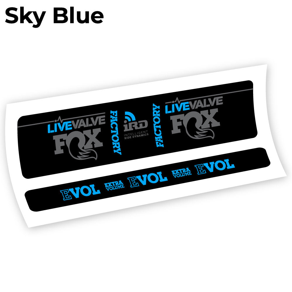 Stickers Fox Factory LiveValve IRD compatibles Autocollants amortisseur