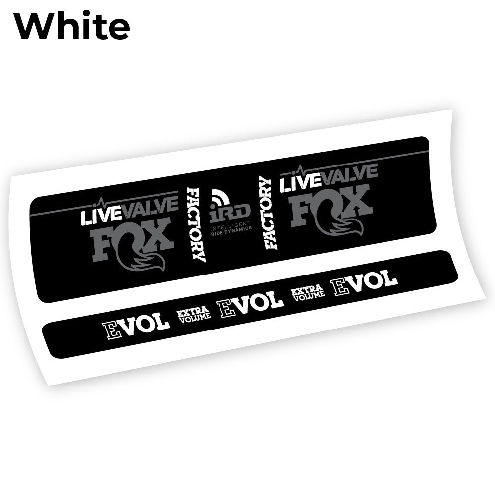 Stickers Fox Factory LiveValve IRD compatibles Autocollants amortisseur