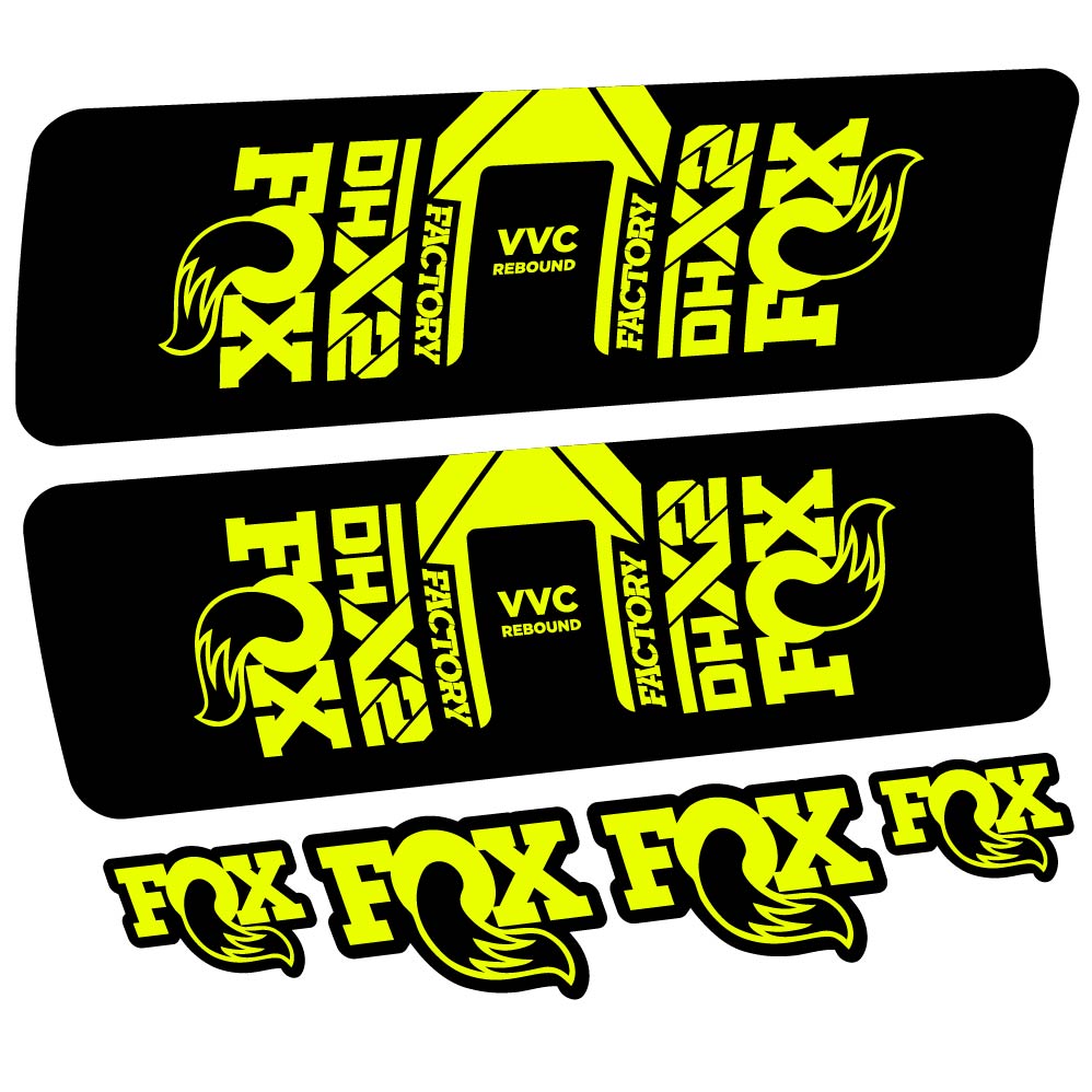 Stickers Fox DHX2 Factory 2021 compatibles Autocollants amortisseur VTT