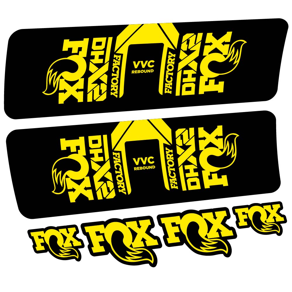 Stickers Fox DHX2 Factory 2021 compatibles Autocollants amortisseur VTT