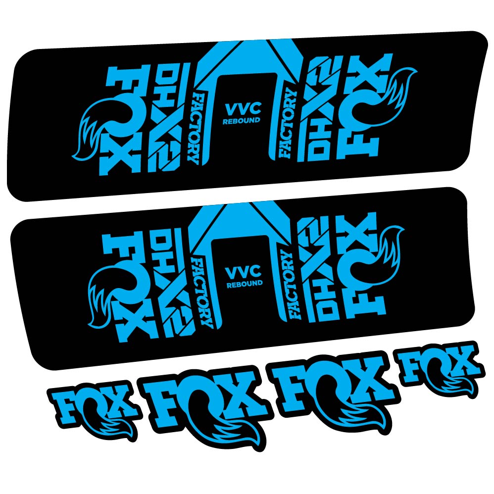 Stickers Fox DHX2 Factory 2021 compatibles Autocollants amortisseur VTT