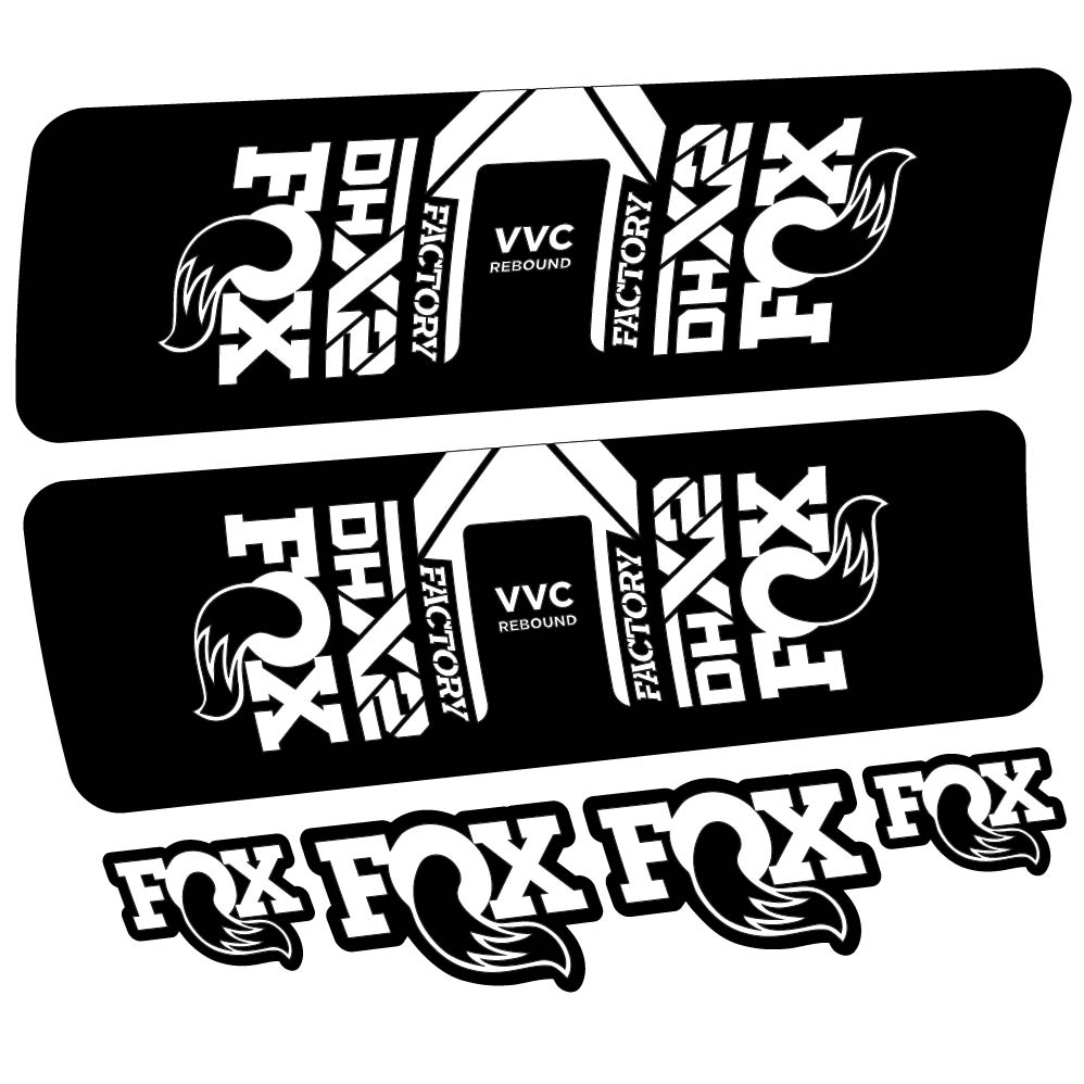 Stickers Fox DHX2 Factory 2021 compatibles Autocollants amortisseur VTT