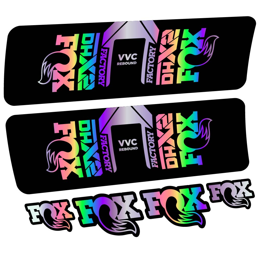 Stickers Fox DHX2 Factory 2021 compatibles Autocollants amortisseur VTT