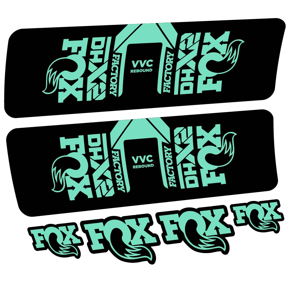 Stickers Fox DHX2 Factory 2021 compatibles Autocollants amortisseur VTT