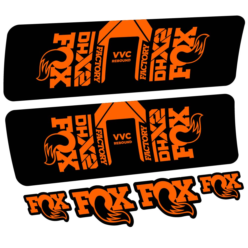 Stickers Fox DHX2 Factory 2021 compatibles Autocollants amortisseur VTT